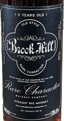 Brook Hill , Straight Bourbon, Rare Character, 750ML