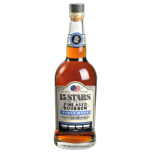 15 Stars Fine Aged Bourbon  First West 750ml