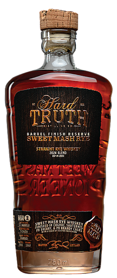 Hard Truth straight Rye Whiskey Sweet Mash Barrel Finish Reserve Blend 116.8