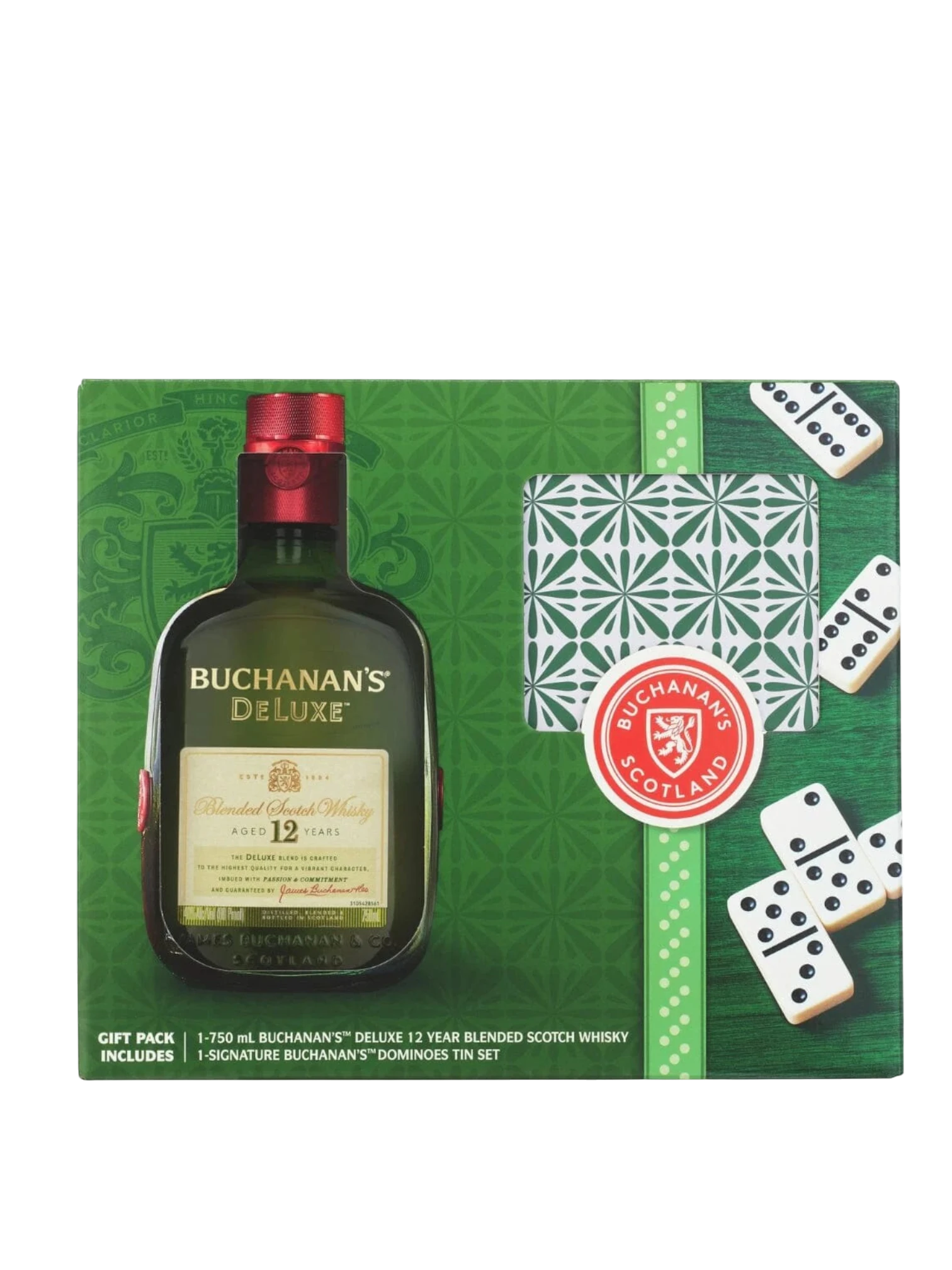 Buchanan's 12 Years Domino Gift set 750ML