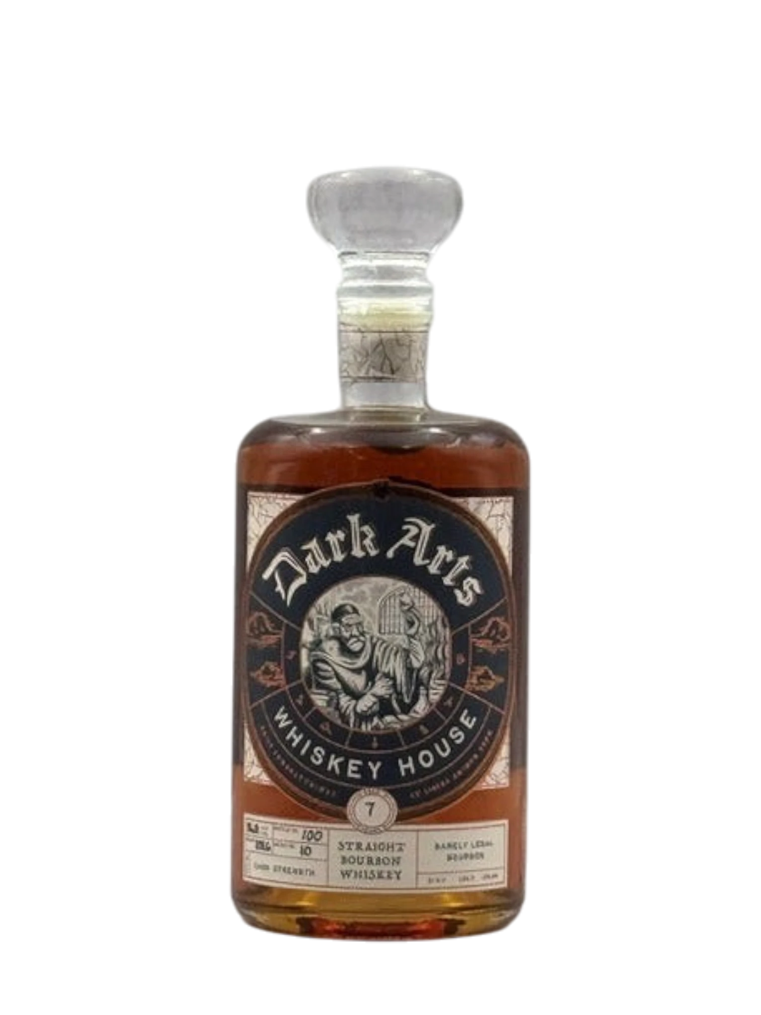 Dark Arts Whiskey House 7.5 Years Old Barely Legal Bourbon Small Batch Straight Bourbon Whiskey