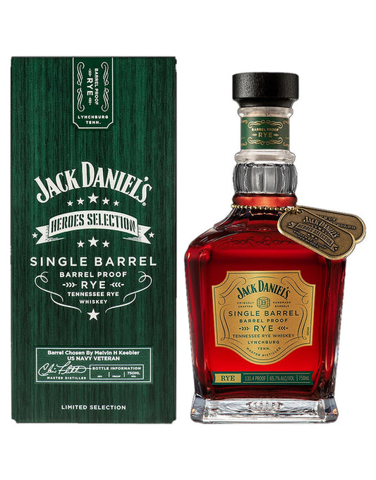 Jack Daniel's Single Barrel Barrel Proof Heroes Selection Melvin H Keebler Rye Whiskey 750ml