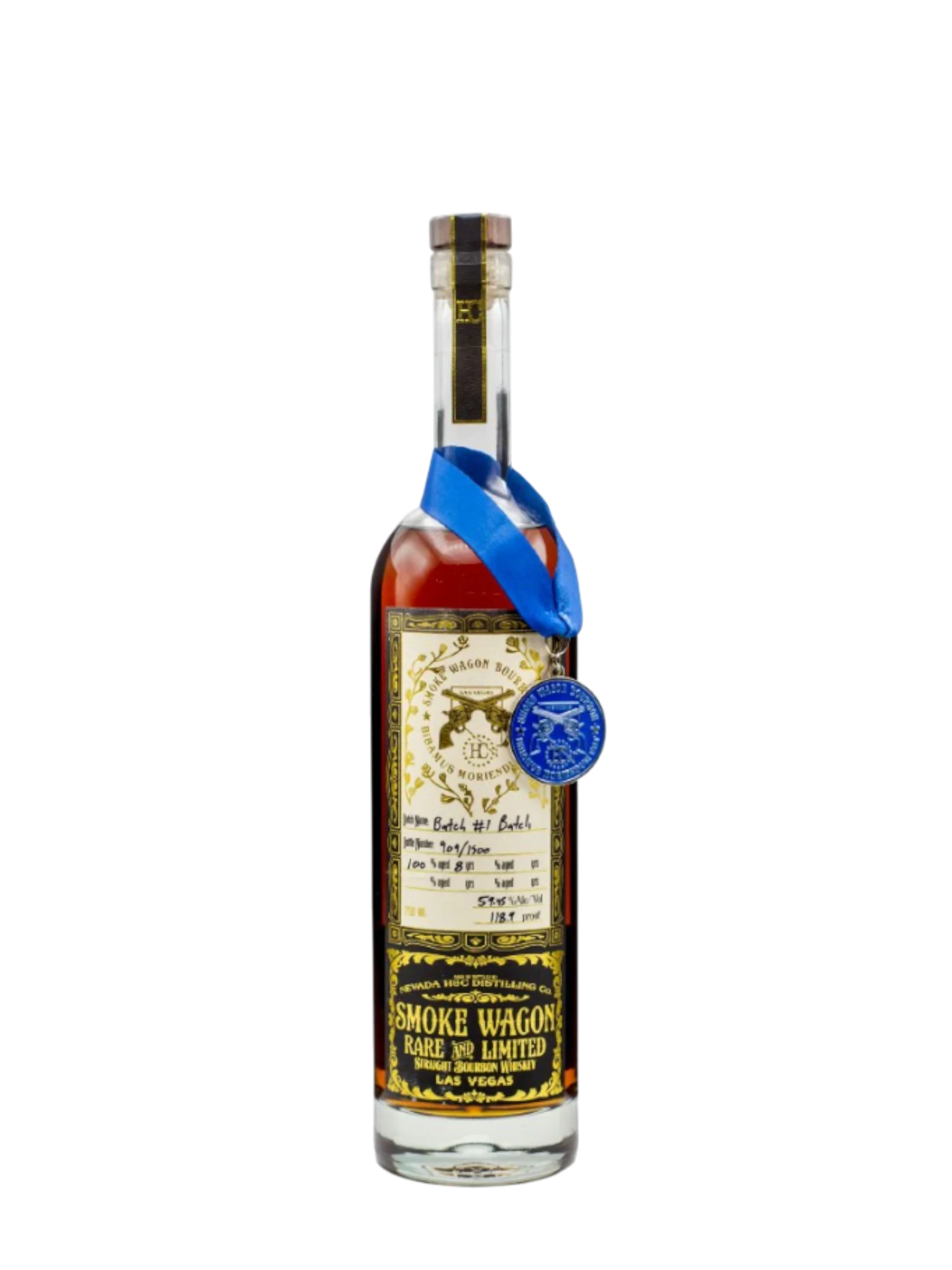 Smoke Wagon Rare & Limited Straight Bourbon Whiskey, Batch No. 1 Las Vegas 750ml
