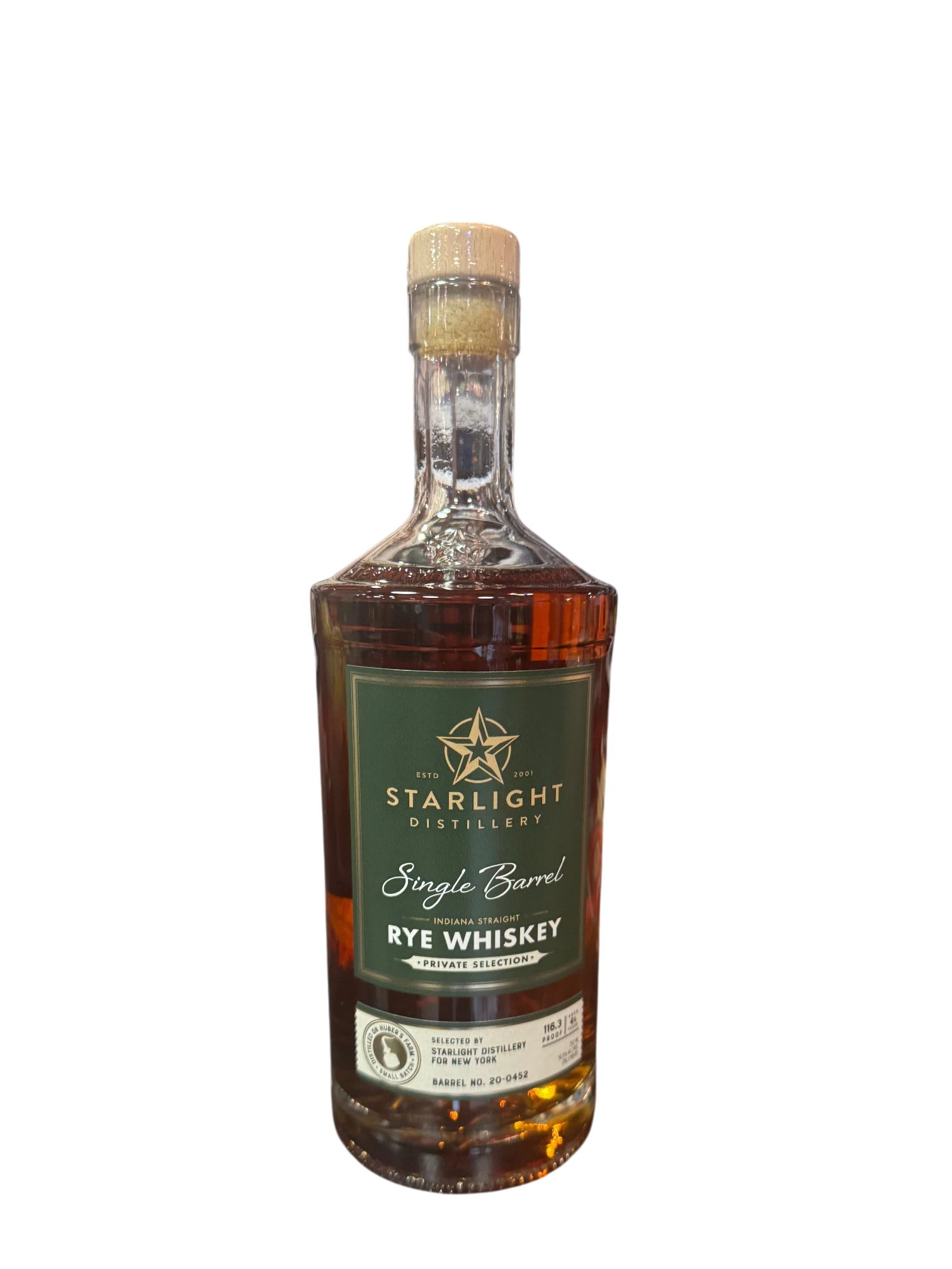 Starlight Distillery Single Barrel Rye Whiskey 750ml
