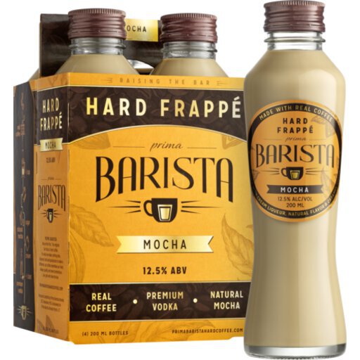 Prima Barista Hard Iced Coffee Mocha Bottles 4 Pack 200ml