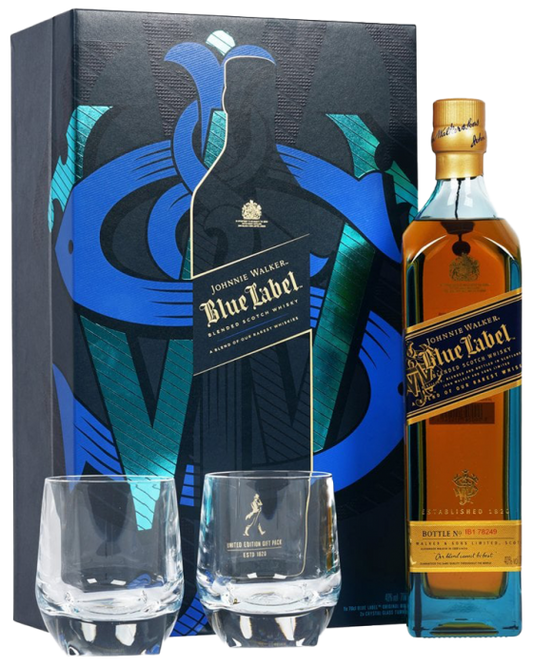 Johnnie Walker Blue Label Scotch Whisky W/2 Glasses'..