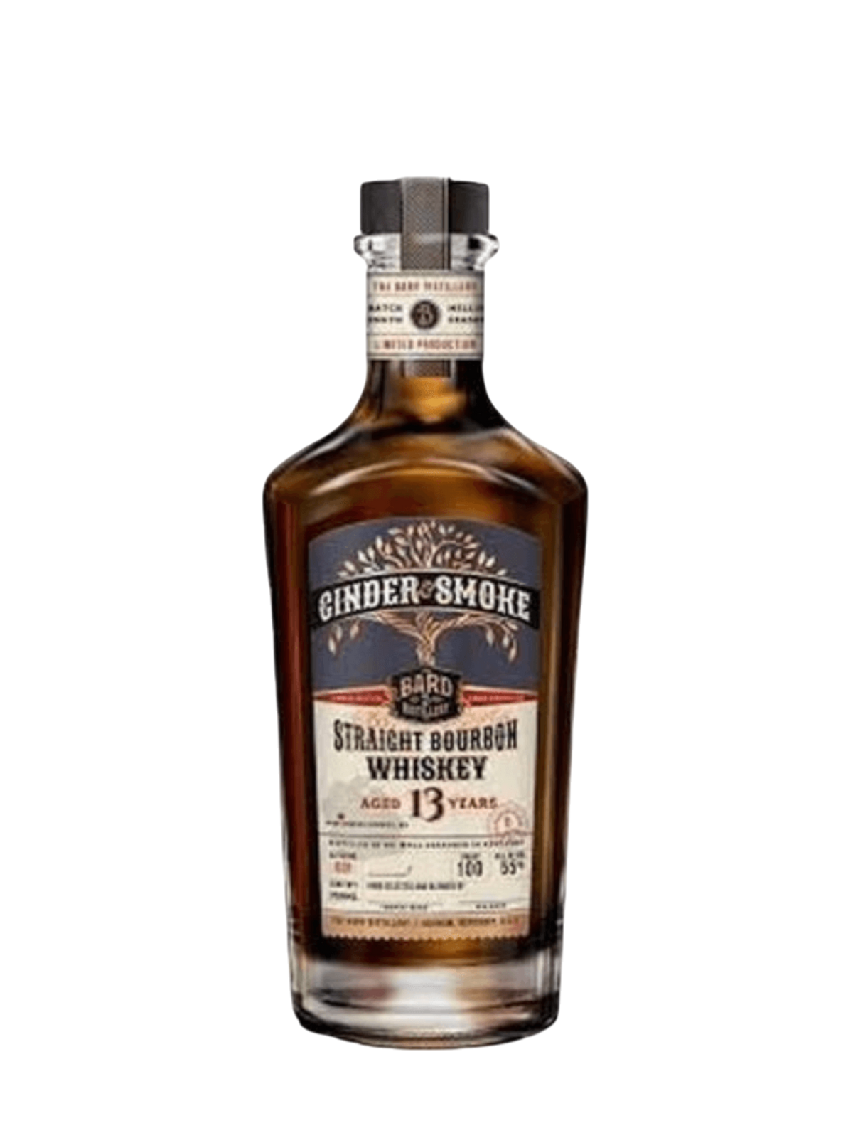 The Bard Distillery Cinder & Smoke 13 Year Old Straight Bourbon Whiskey 750ml