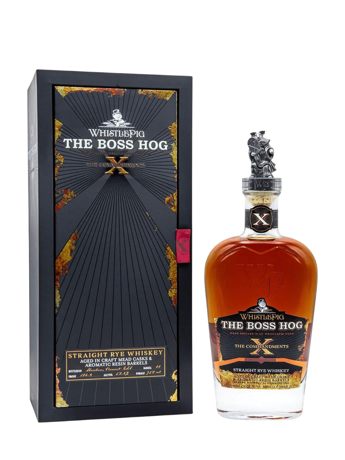 WhistlePig "The Boss Hog" X The 10 Commandments Straight Rye'.