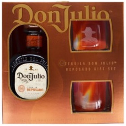 Don Julio Reposado Tequila Gift Set w/2 cups 750ml
