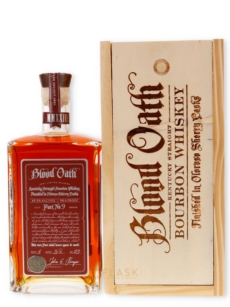 Blood Oath Kentucky Straight Bourbon Whiskey Pact No.9'.
