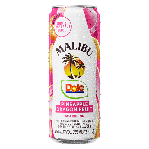 Malibu RTD Sparkling W/ Rum Pineapple Dragon Fruit 12fl.oz