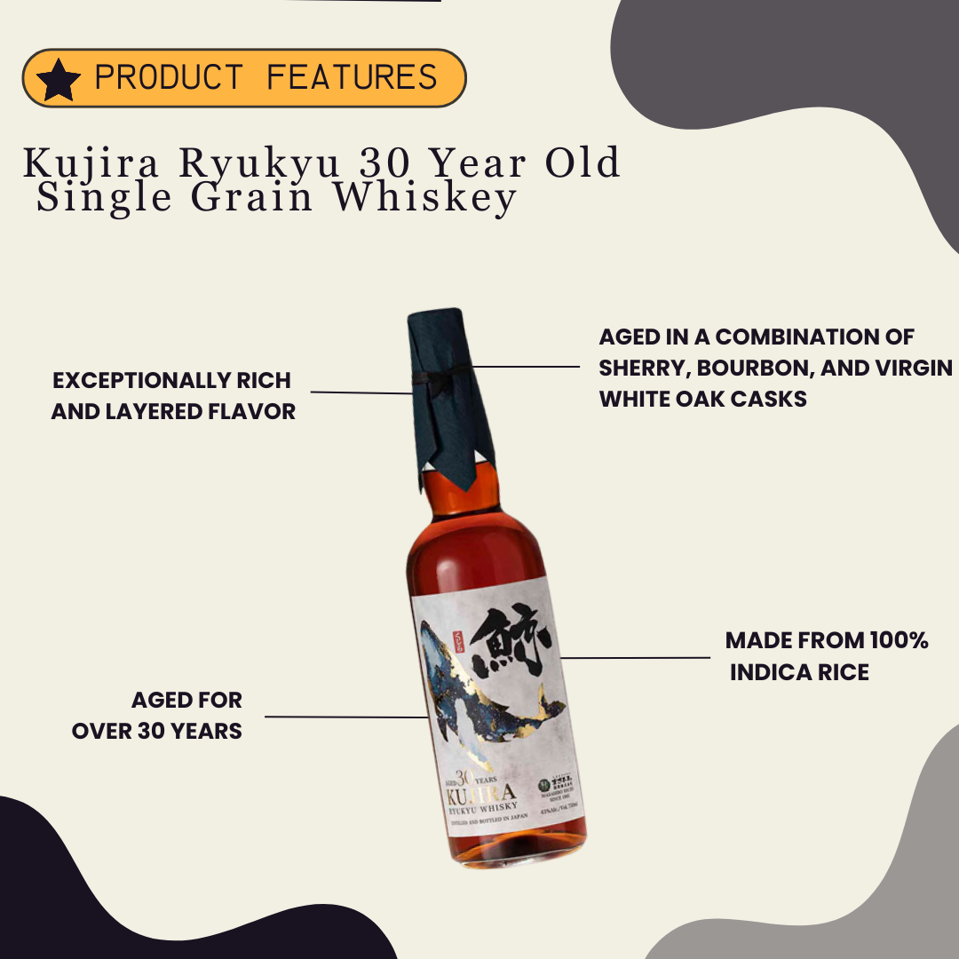 Kujira Ryukyu 30 Year Old Single Grain Whiskey 750ml