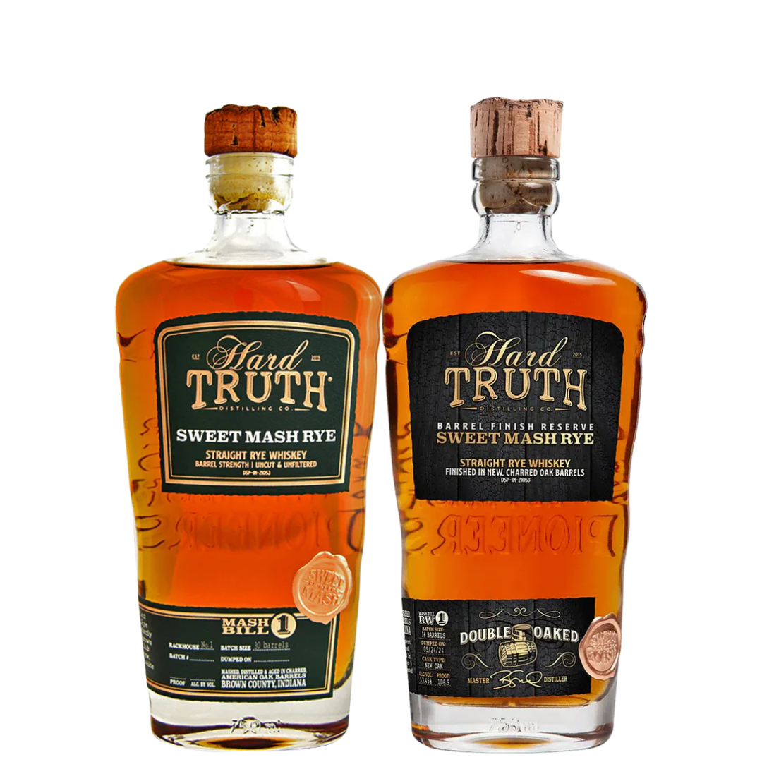 Hard Truth Sweet Mash Double Oaked and Sweet Mash Rye Bundle 2x750ml