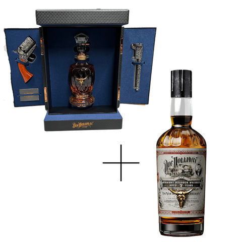 Doc Holliday Gun Set & 7 Years Old Bourbon Whiskey 750ml