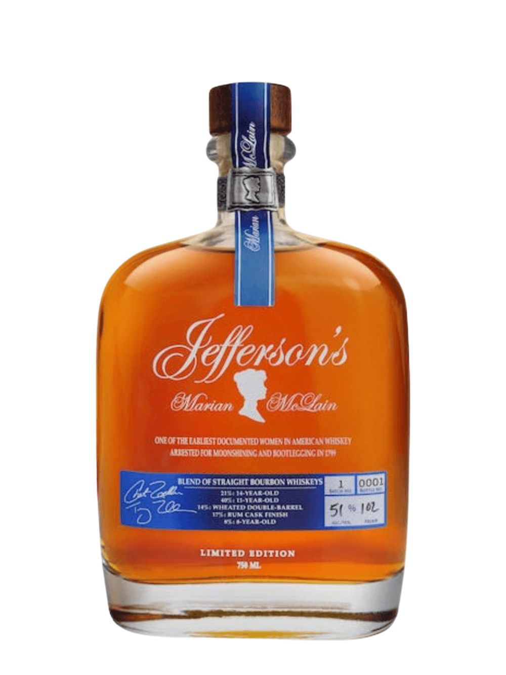 Jefferson’S Marian Mclain Limited Edition Bourbon Whiskey 750ml
