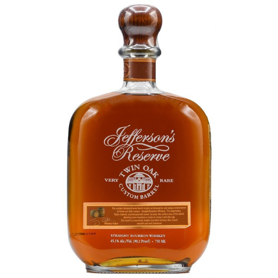 Jefferson S Reserve Kentucky Straight Bourbon Twin Oak Custom Barrel 750ml.