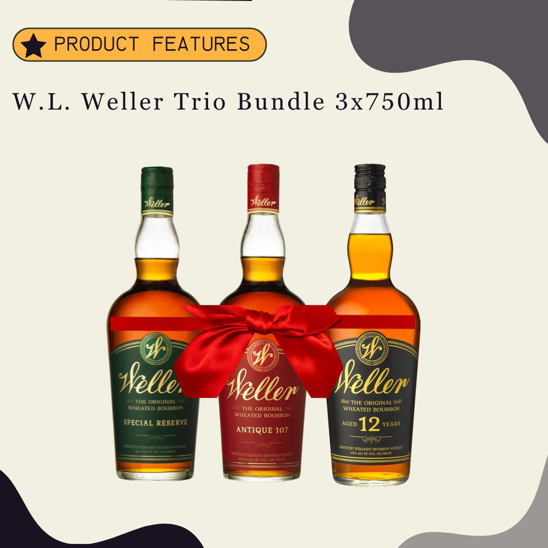 W.L. Weller Trio Bundle 3x750ml – Preet's Liquors W.L. Weller Trio Bundle 3x750ml – Preet's Liquors