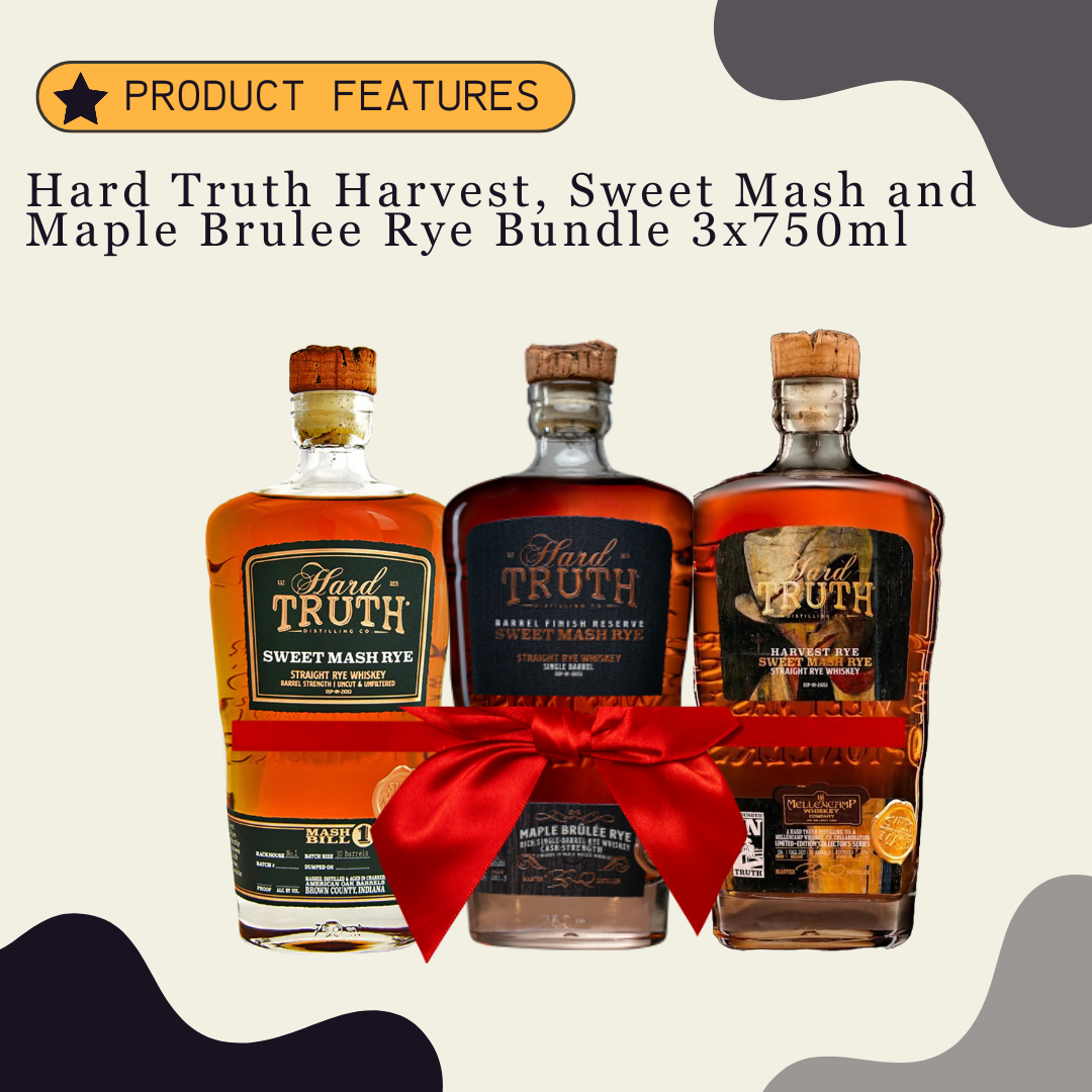 Hard Truth Harvest, Sweet Mash and Maple Brulee Rye Bundle 3x750ml