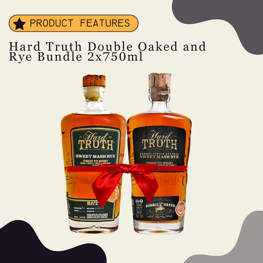 Hard Truth Sweet Mash Double Oaked and Sweet Mash Rye Bundle 2x750ml