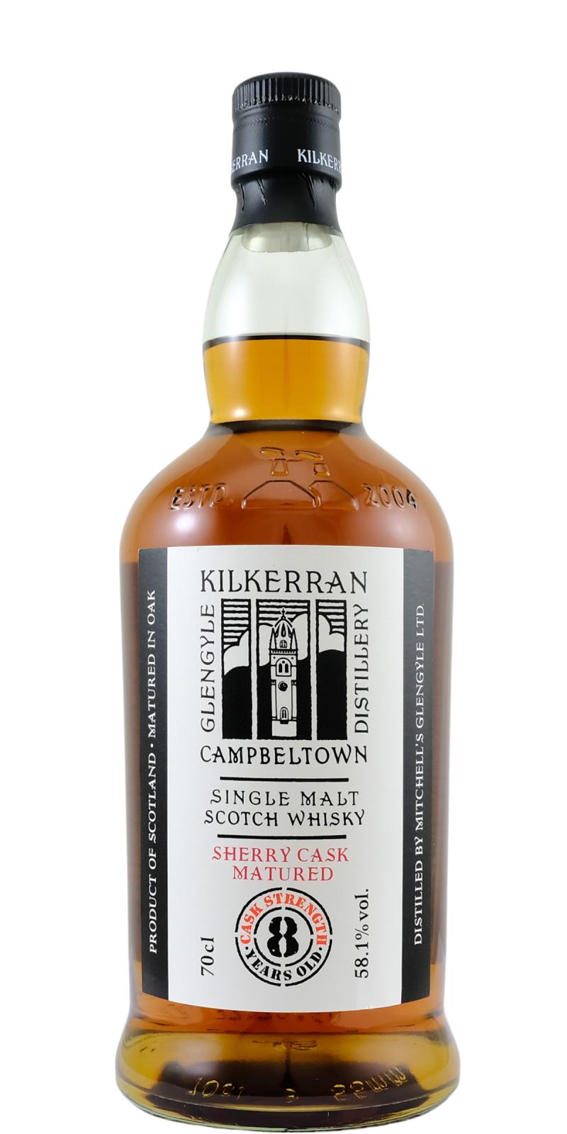 Kilerran Sherry Cask 8 Years Old Cask Strength Whiskey 700ml