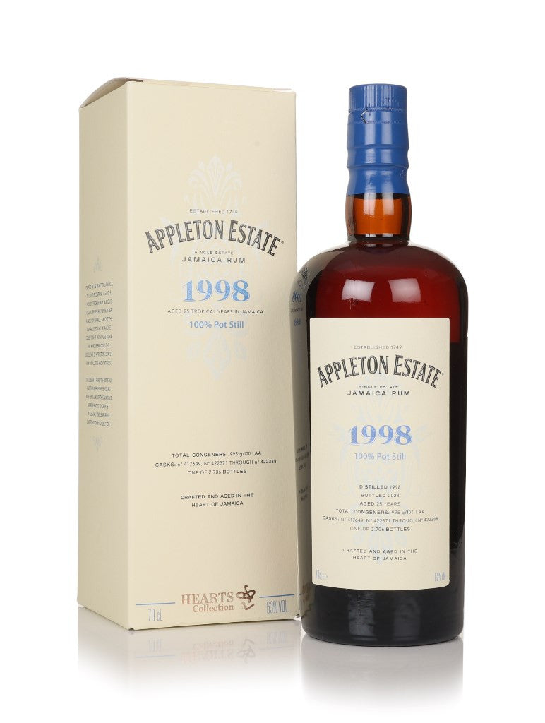 Appleton Estate Gold Rum 1998 single estate hearts collection 25 year