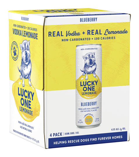 Lucky One , Vodka Lemonade, Blueberry,4pk Cans