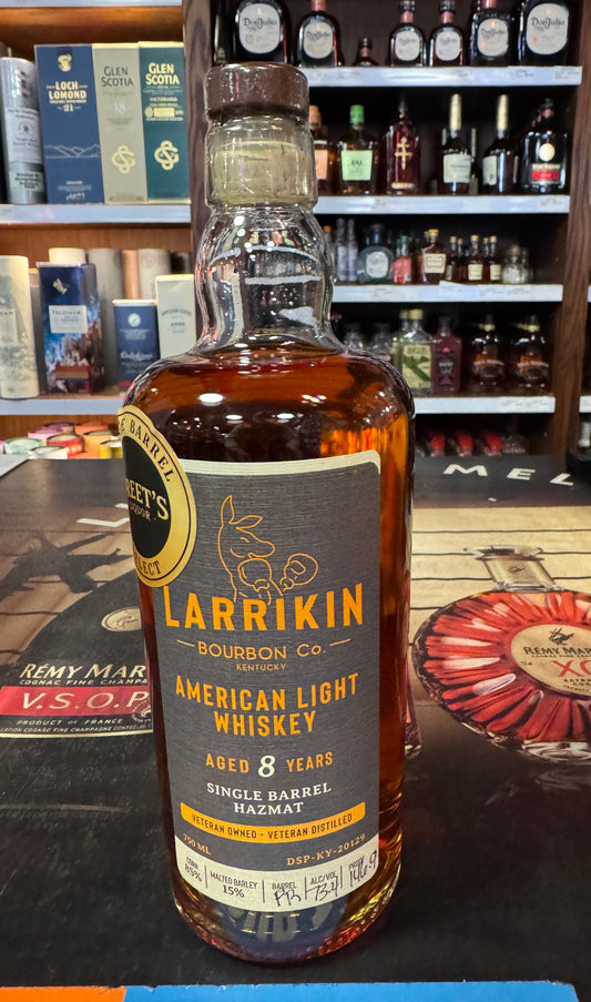 Larrikin American Light whiskey 8 years 146.9 proof single barrel