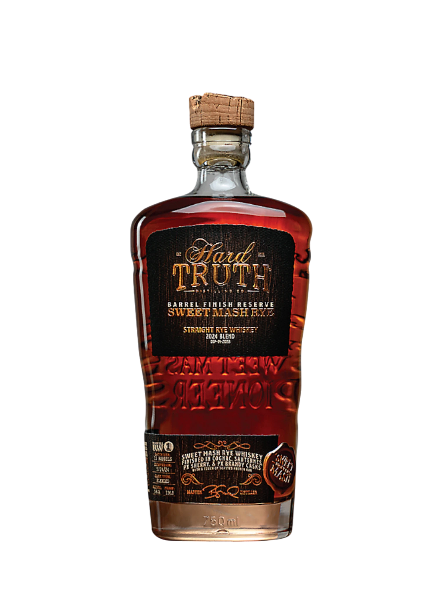 Hard Truth straight Rye Whiskey Sweet Mash Barrel Finish Reserve Blend 116.8