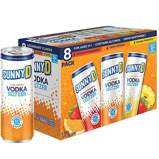 Sunny D Vodka Seltzers 8x12oz
