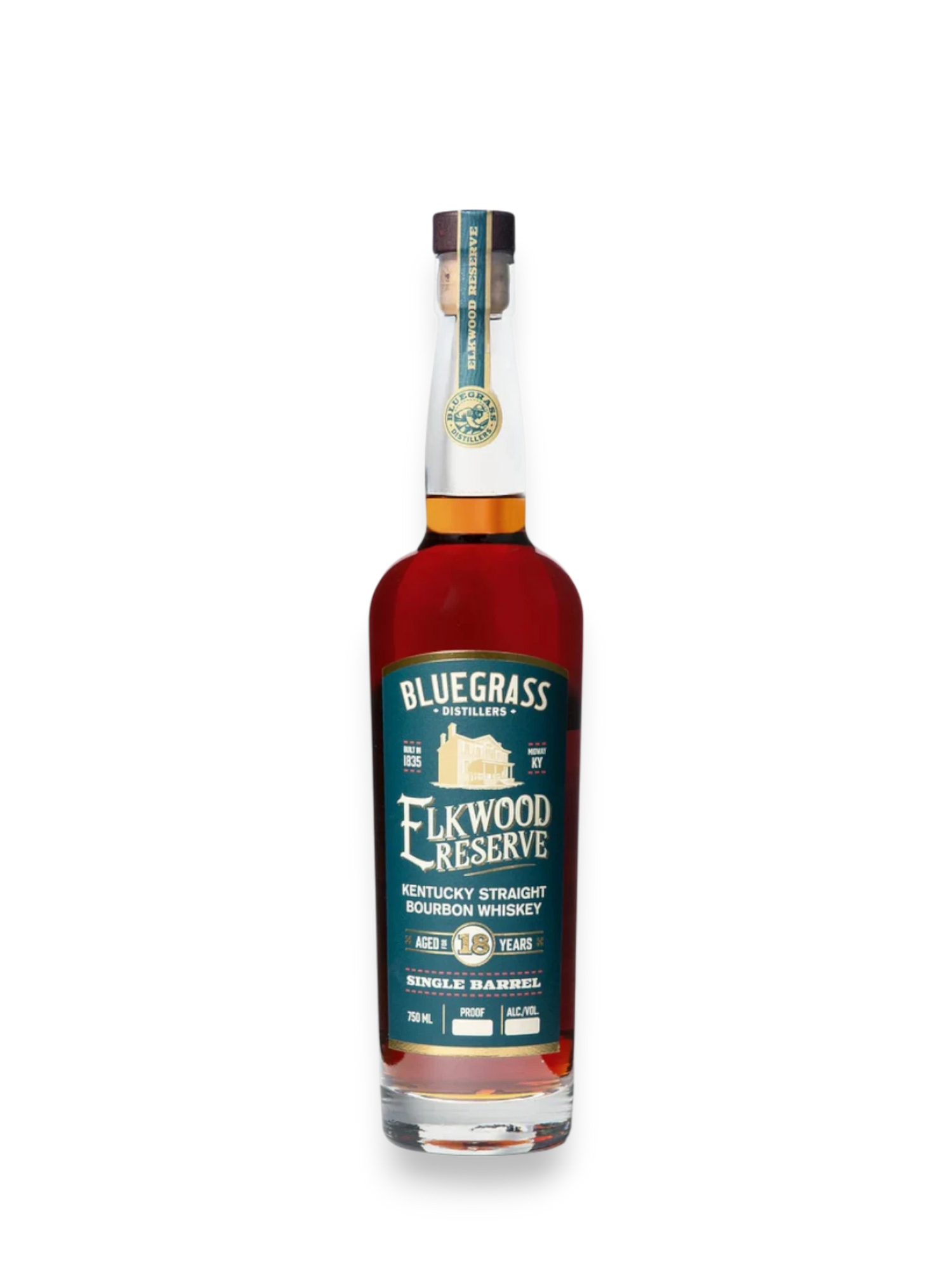 Bluegrass Distillers' Elkwood Reserve 18 Year Old Single Barrel Cask Strength Kentucky Straight Bourbon Whiskey (750ml)