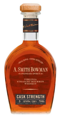 A. Smith Bowman 9 Year Old -Batch #3 Cask Strength Bourbon Whiskey (135.1 Proof) 750ml