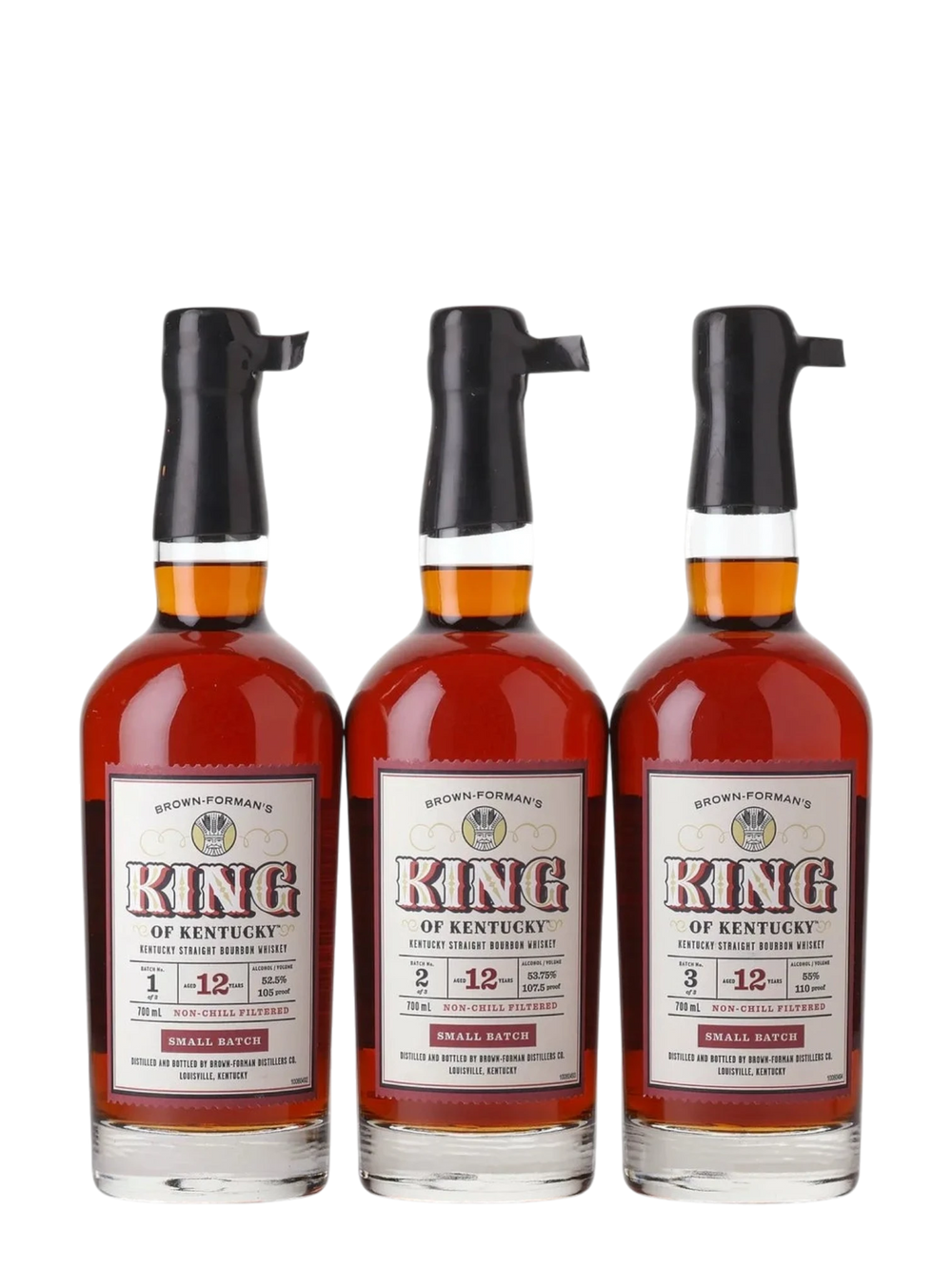 Brown Formans King of Kentucky Small Batch 12 Year Old Batch 1-3 Kentucky Straight Bourbon Whiskey 700ml