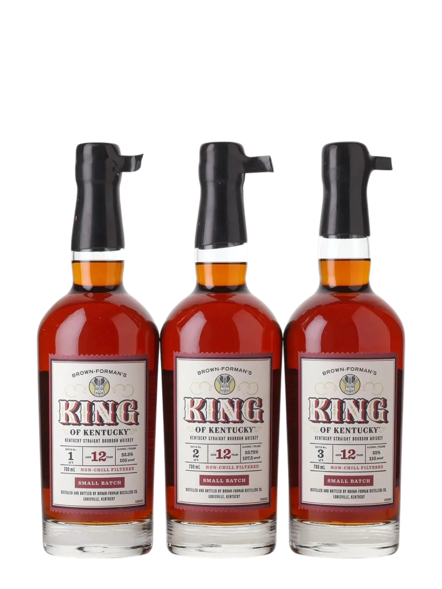 Brown Formans King of Kentucky Small Batch 12 Year Old Batch 1-3 Kentucky Straight Bourbon Whiskey 700ml