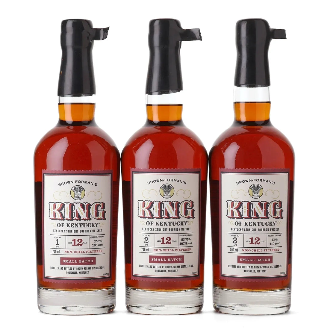 Brown Formans King of Kentucky Small Batch 12 Year Old Batch 1-3 Kentucky Straight Bourbon Whiskey 700ml