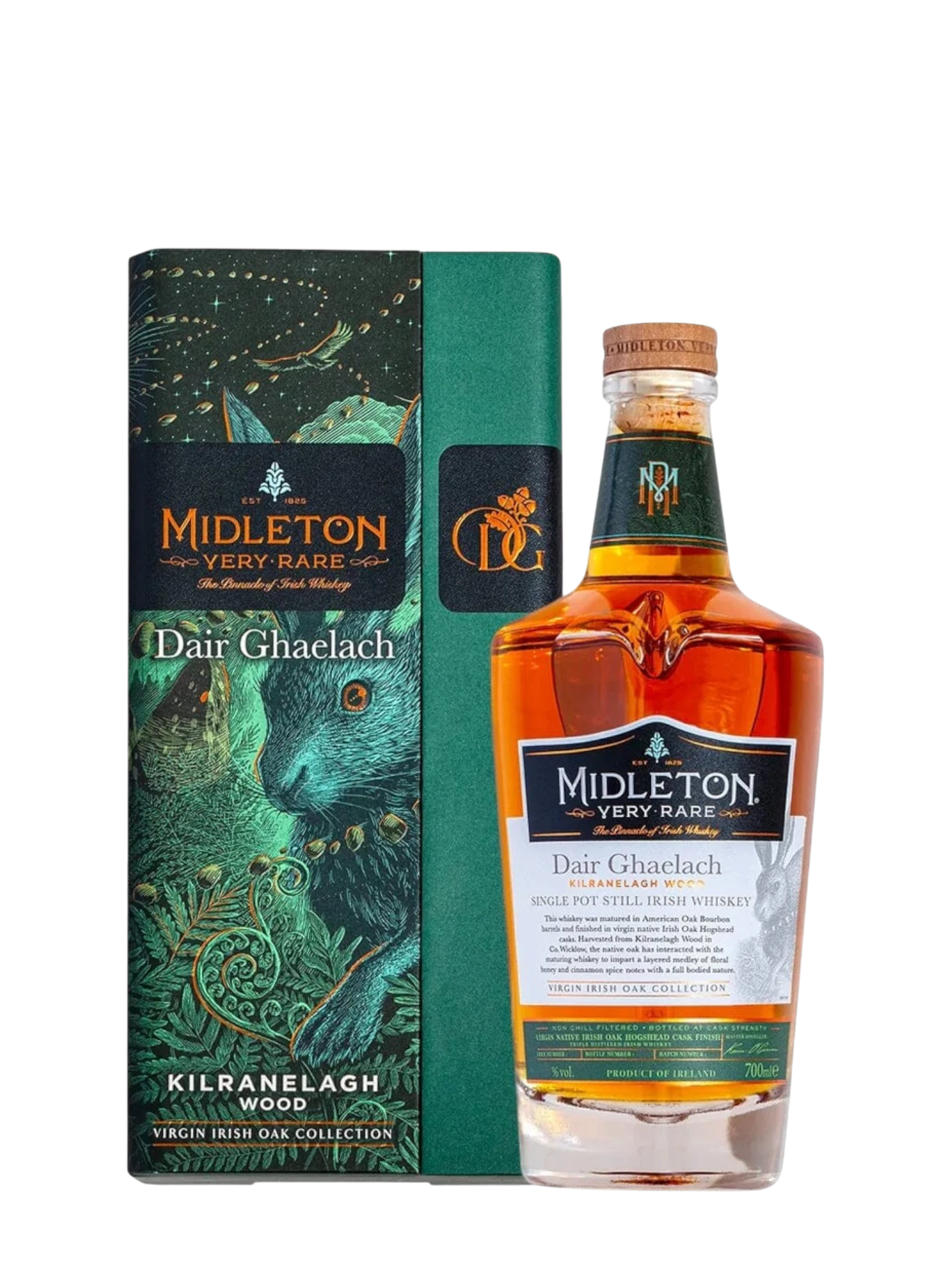 Midleton Single Pot Still Irish Whiskey Very Rare Dair Ghaelach Kilranelagh Wood Tree no 1, 111.2 Proof