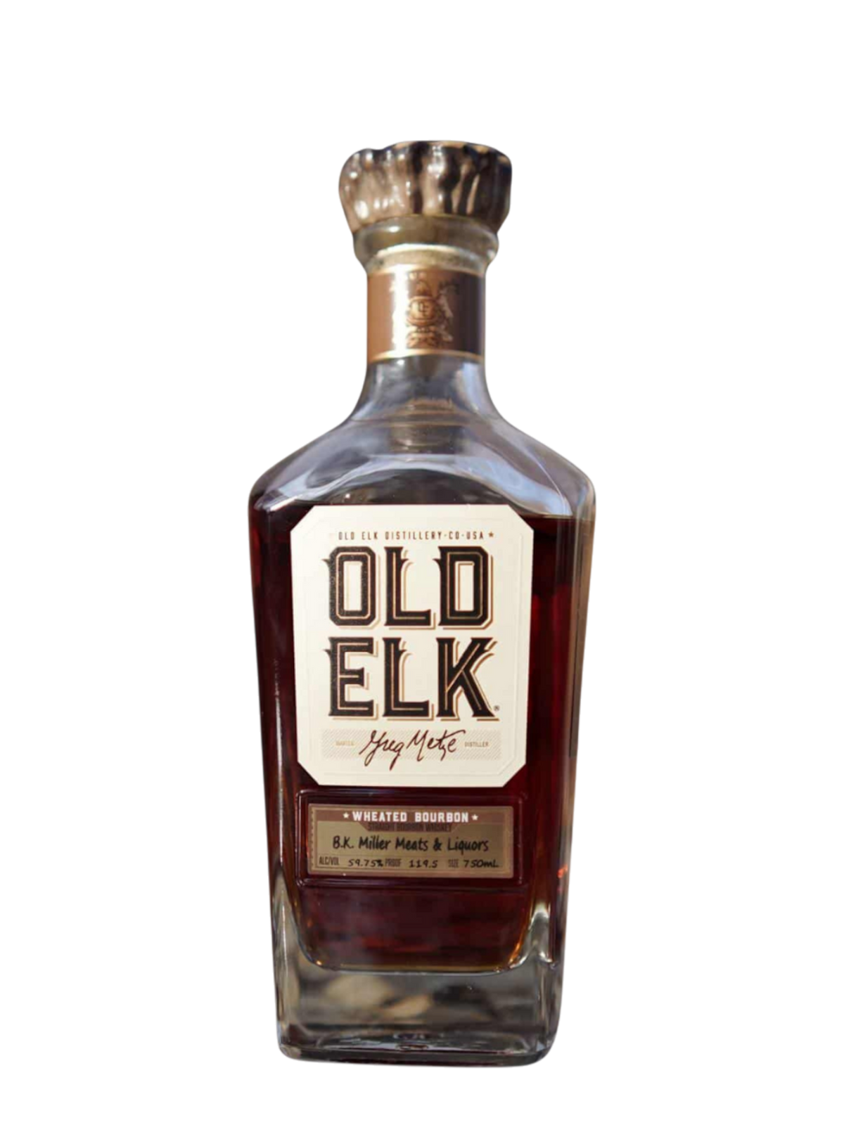 Old Elk Gold Eagle Select Barrel Proof Wheated Bourbon Barrel Pick'. 750
