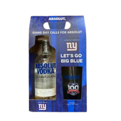 Absolut Vodka NY Giants Gift Set 750 ML