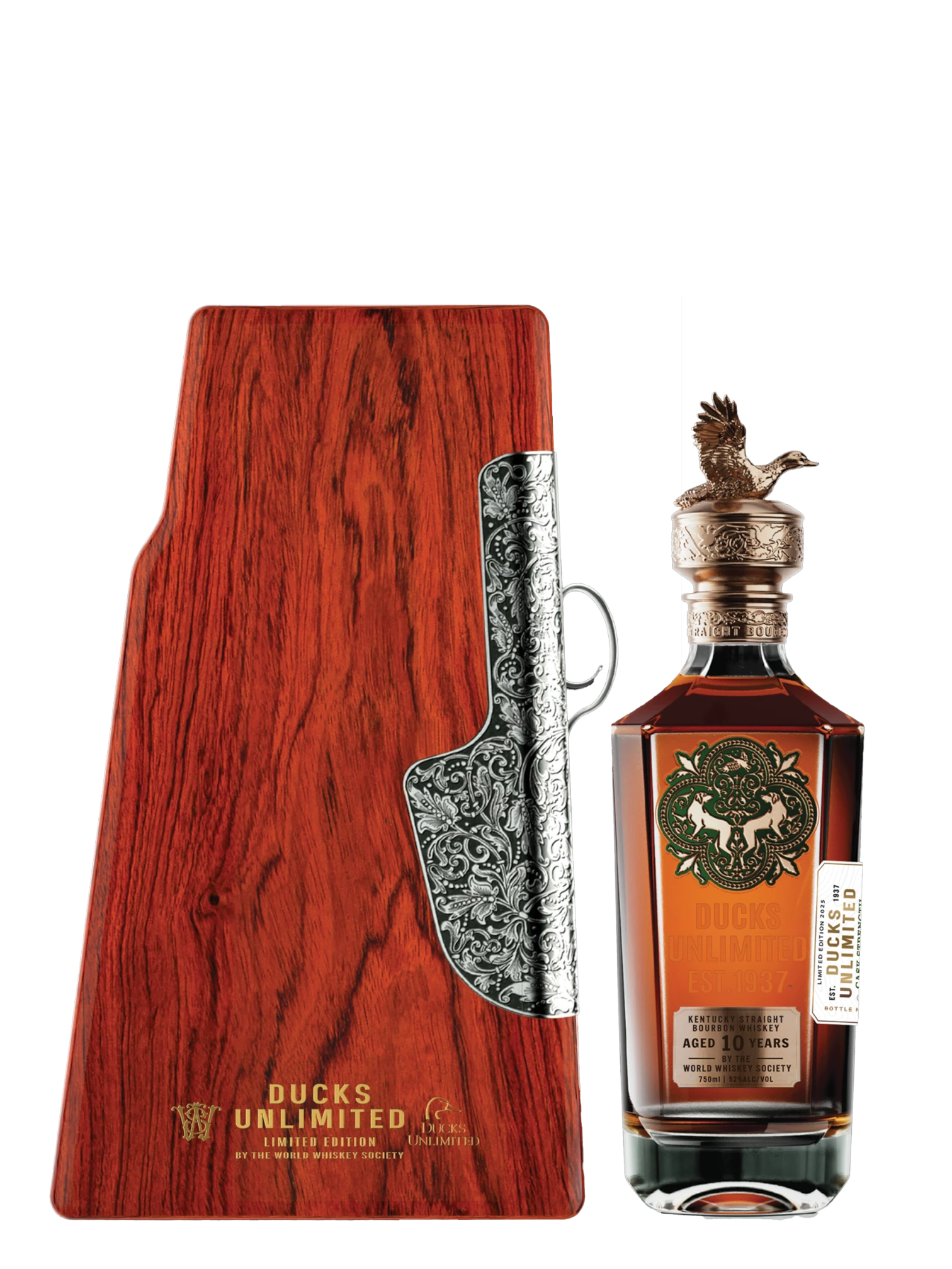 World Whiskey Society Special Edition 10 Yeras Old Ducks Unlimited Kentucky Straight Bourbon Whiskey 750ML