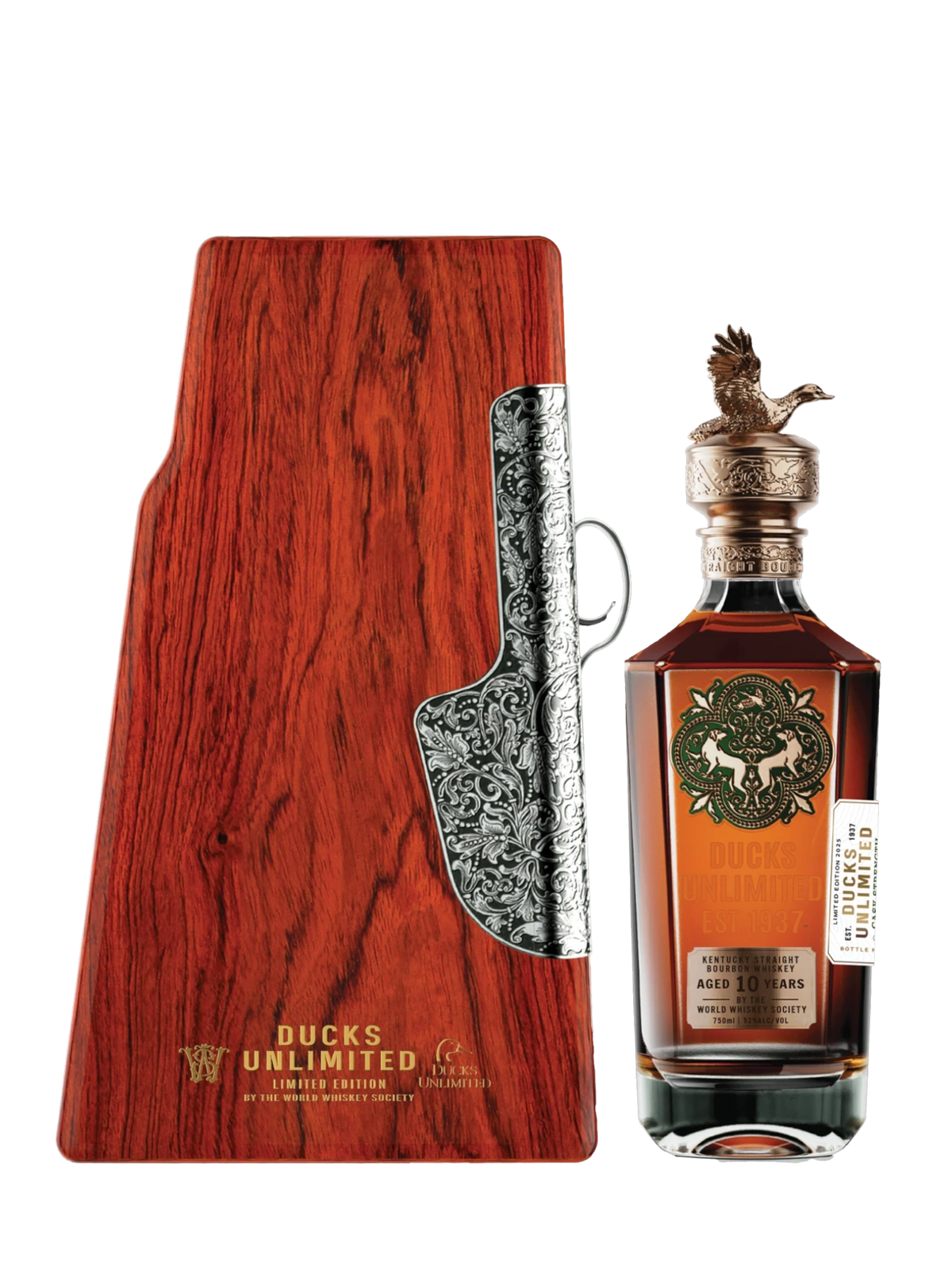 World Whiskey Society Special Edition 10 Yeras Old Ducks Unlimited Kentucky Straight Bourbon Whiskey 750ML