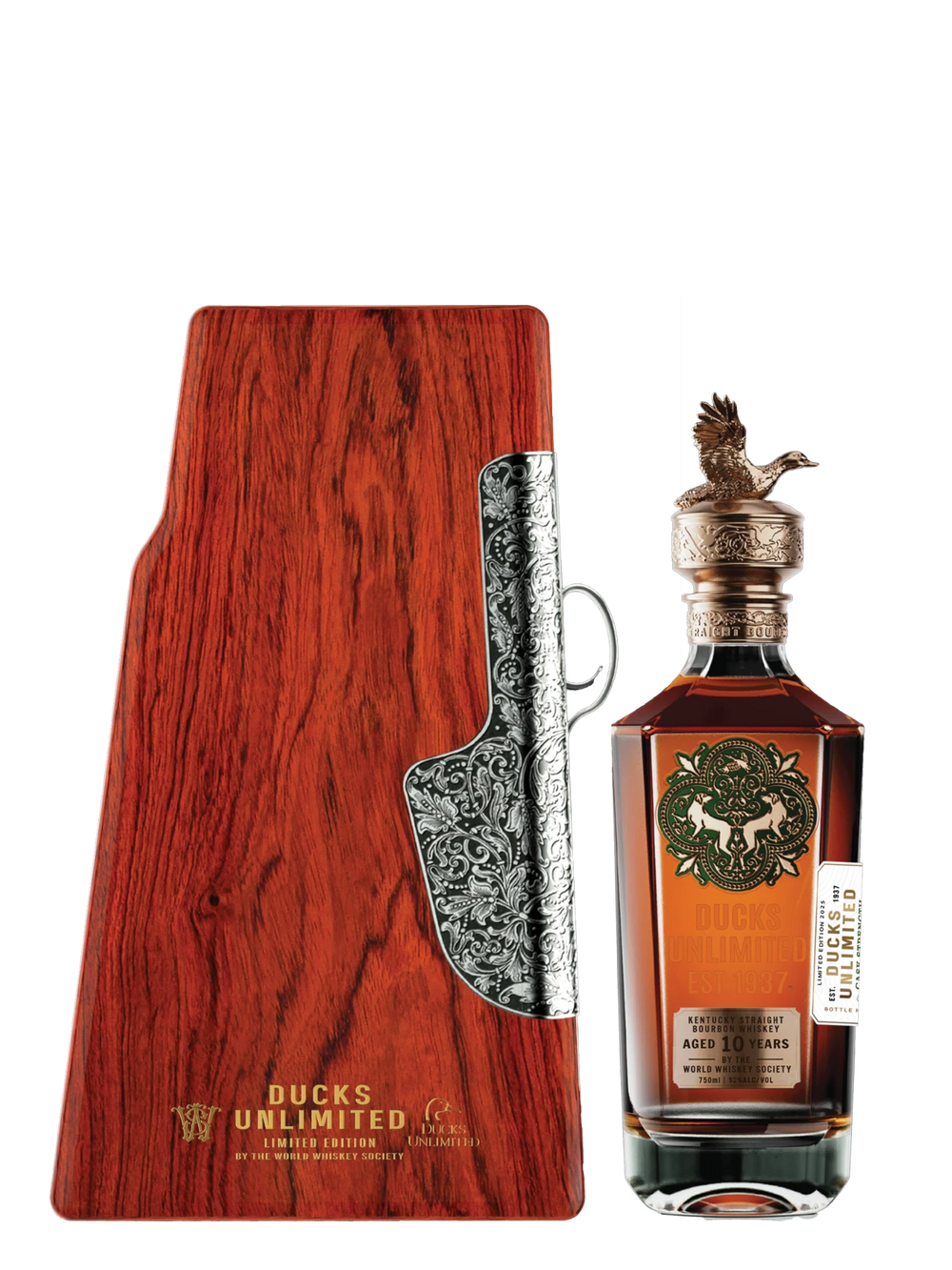 World Whiskey Society Special Edition 10 Yeras Old Ducks Unlimited Kentucky Straight Bourbon Whiskey 750ML