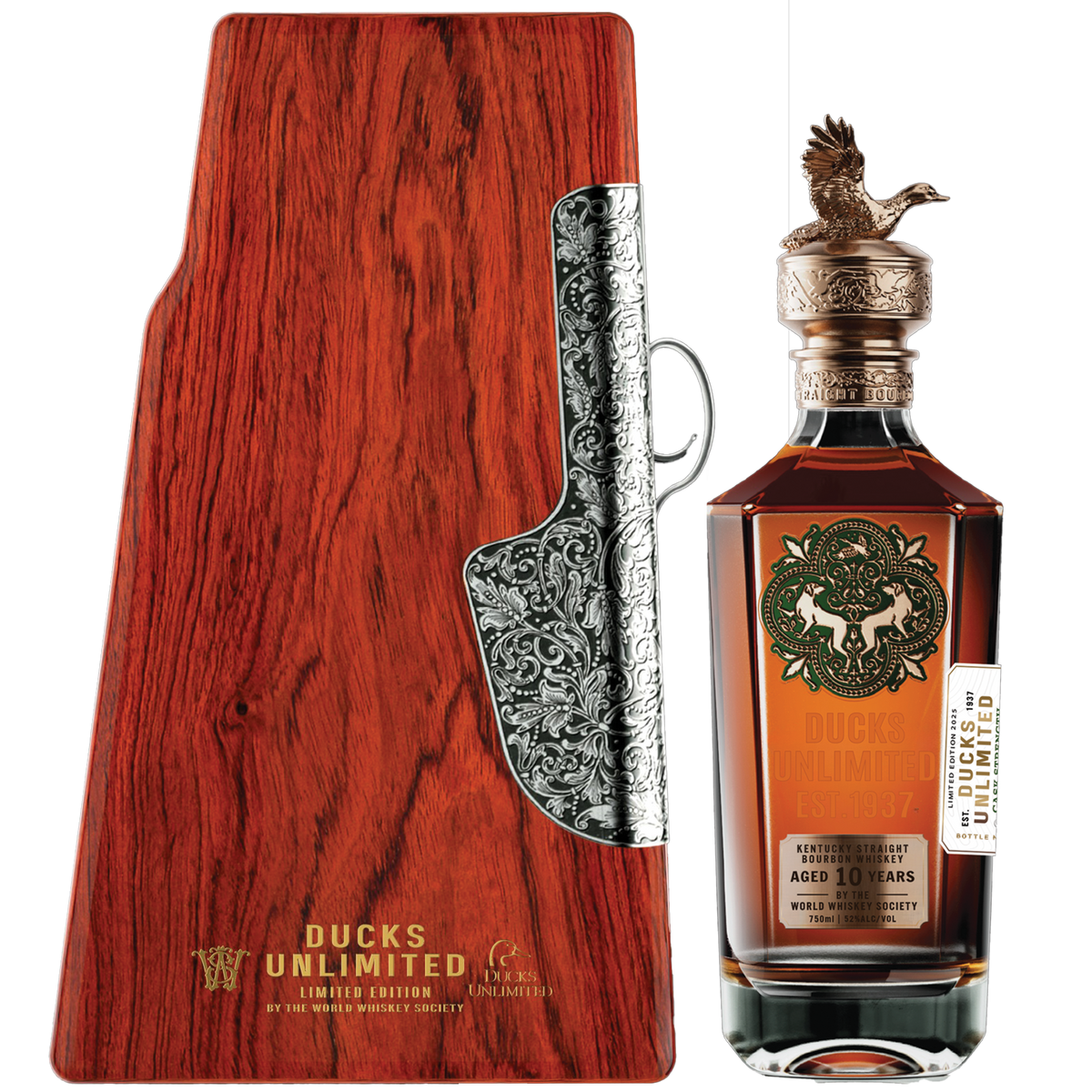 World Whiskey Society Special Edition 10 Yeras Old Ducks Unlimited Kentucky Straight Bourbon Whiskey 750ML