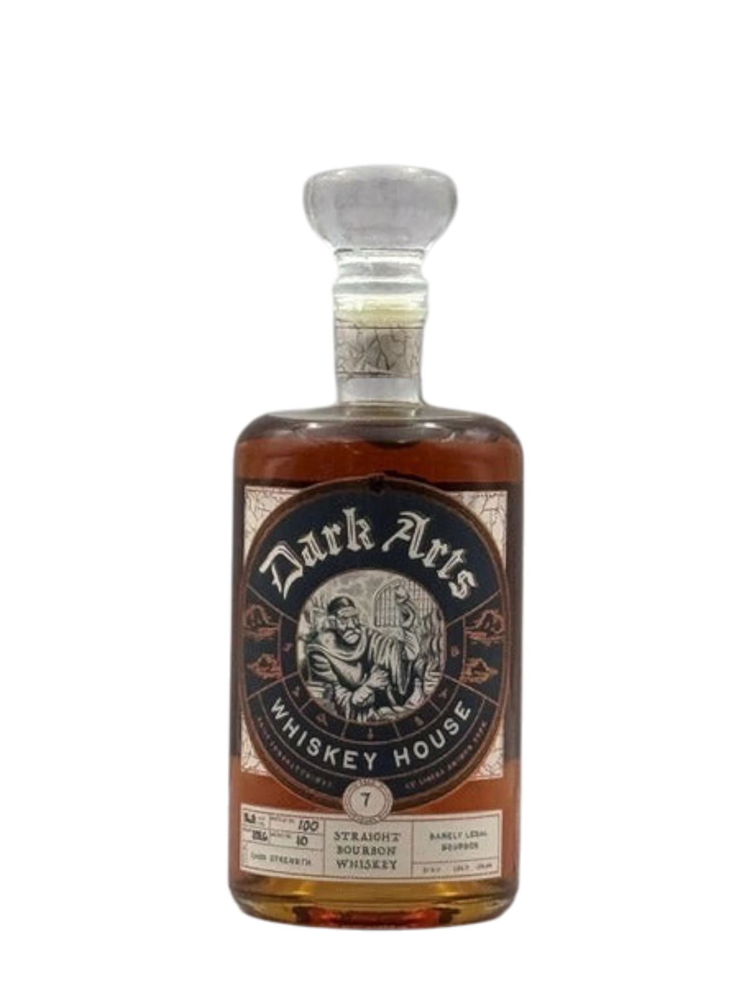Dark Arts Whiskey House 7.5 Years Old Barely Legal Bourbon Small Batch Straight Bourbon Whiskey