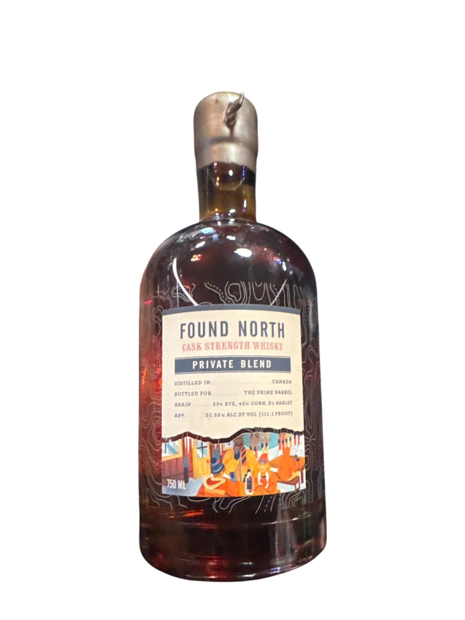 found north 111.1 proof cask strength private blend 750 ml