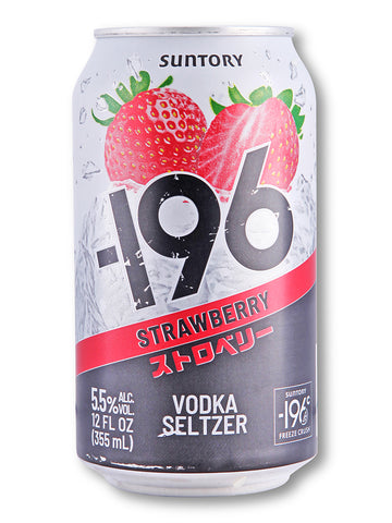 -196 Suntory, Vodka Seltzer, Strawberry, single Can, 355ml