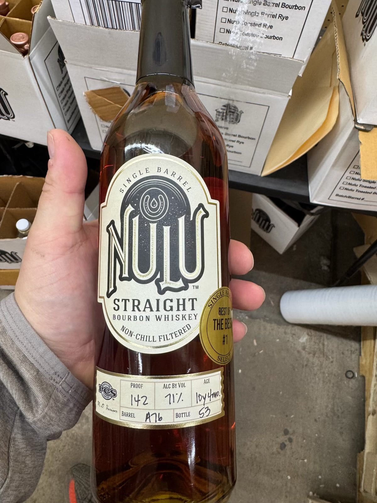 Nulu 10Yr 4mo Hazmat 141.9 Proof Preet Spl Barrel Pick 750ML