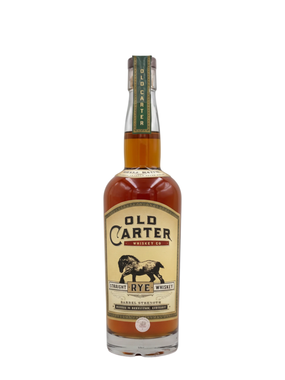 Old Carter Whiskey Co.-"Barrel Strength" Straight Rye Whiskey Batch #15/118 proof 750ml