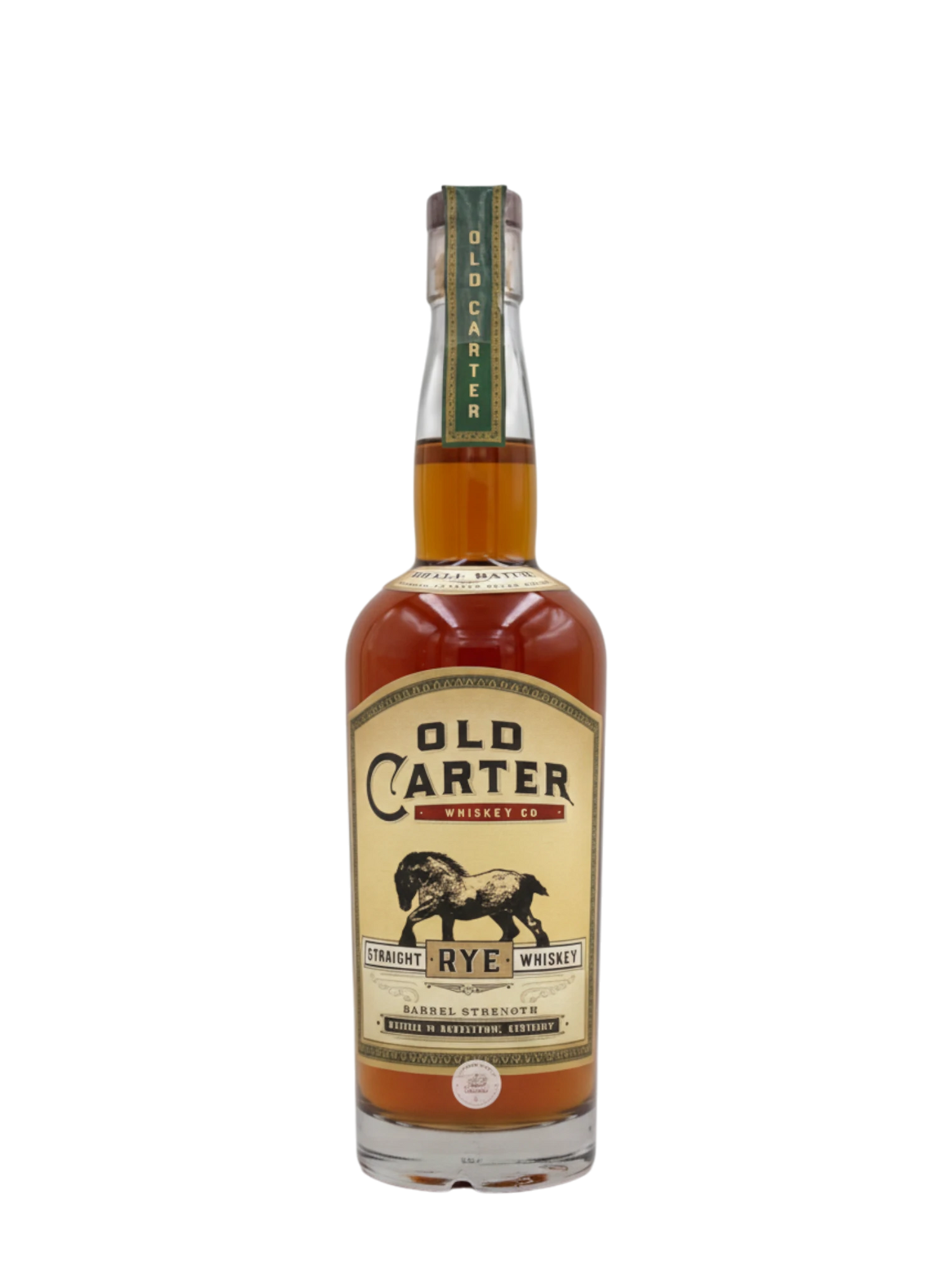 Old Carter Whiskey Co.-"Barrel Strength" Straight Rye Whiskey Batch #15/118 proof 750ml