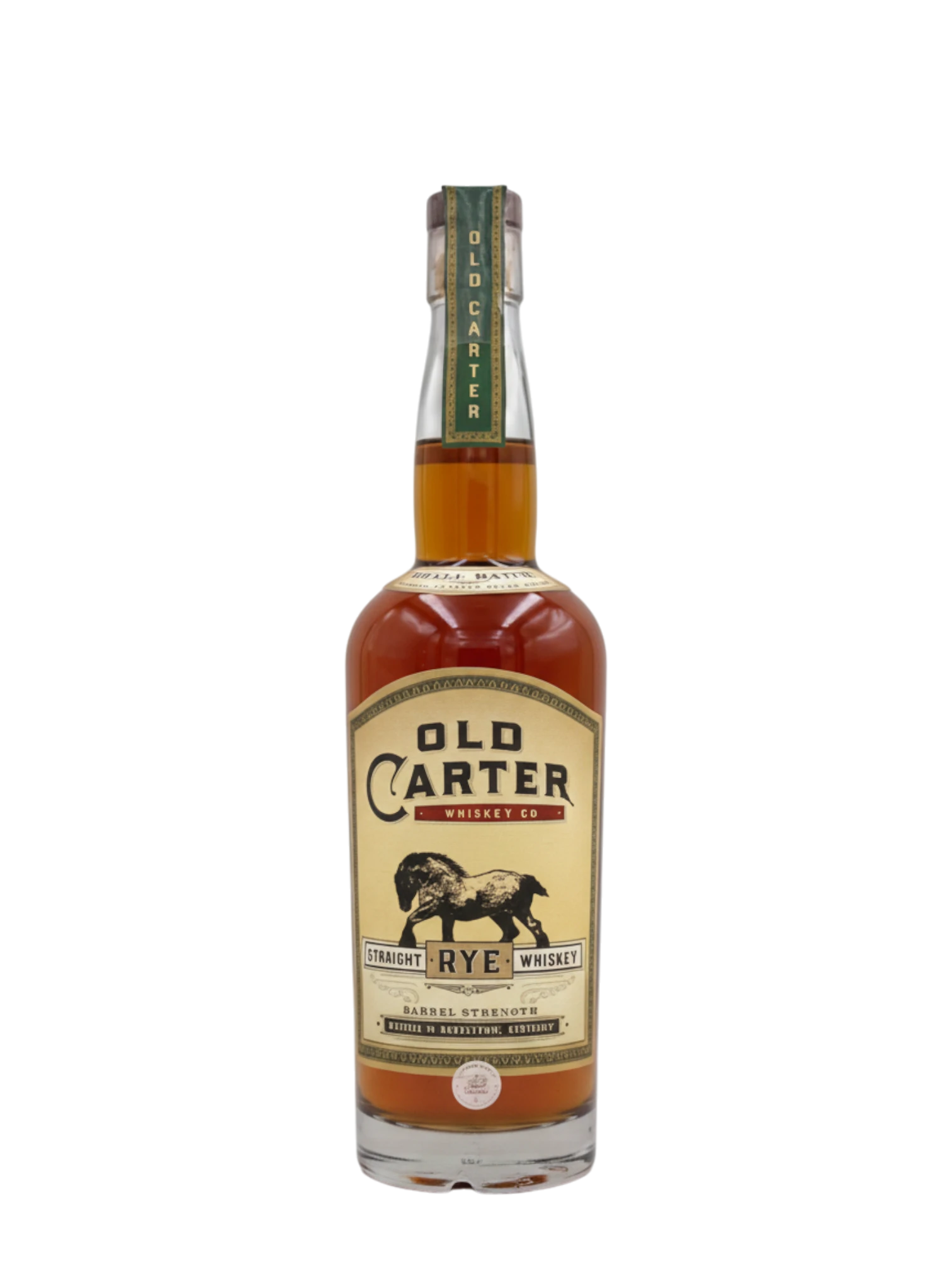 Old Carter Whiskey Co.-"Barrel Strength" Straight Rye Whiskey Batch #15/118 proof 750ml