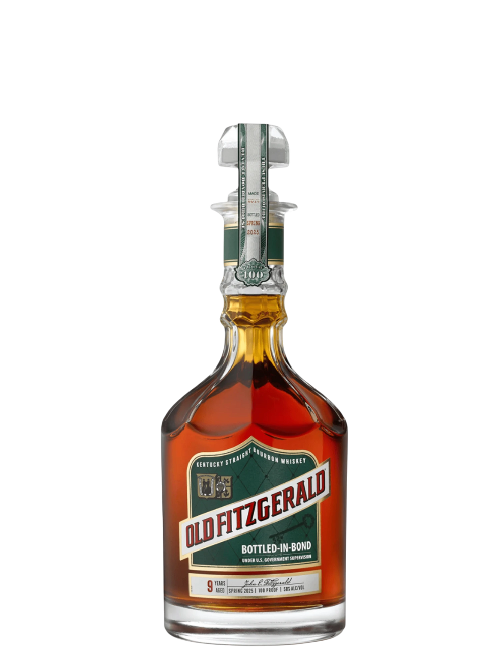 Old Fitzgerald 9 Years  Bottled-In-Bond Spring 2025, 750ml.