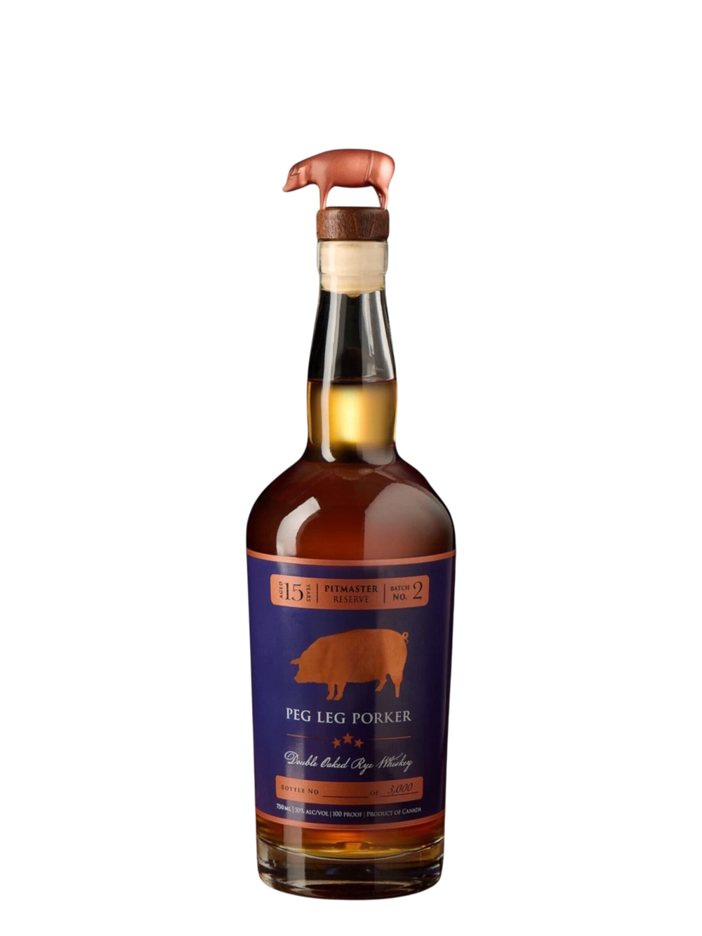 Peg Leg Porker Pitmaster Reserve 15 Year Old Double Oaked Rye Whiskey